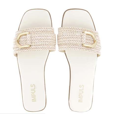 Sandalias flats Mujer Daira03 Impuls Rafia Textil IMPULS