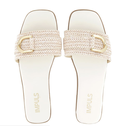 Sandalias flats Mujer Daira03 Impuls Rafia Textil IMPULS