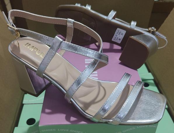 SANDALIA TACO IMPULS ARIANA06 PLATEADO DAMA