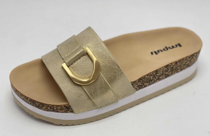SANDALIA CUÑA IMPULS YOKO22 ORO DAMA