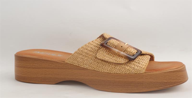 SANDALIA CUÑA IMPULS ABI07 BEIGE DAMA