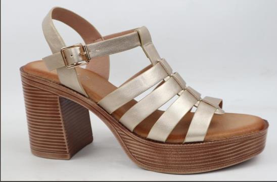 SANDALIA TACO IMPULS ABI01 ORO DAMA