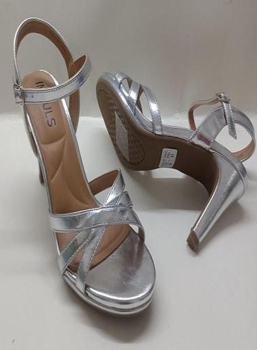 SANDALIA TACO IMPULS MALVA02 PLATEADO DAMA
