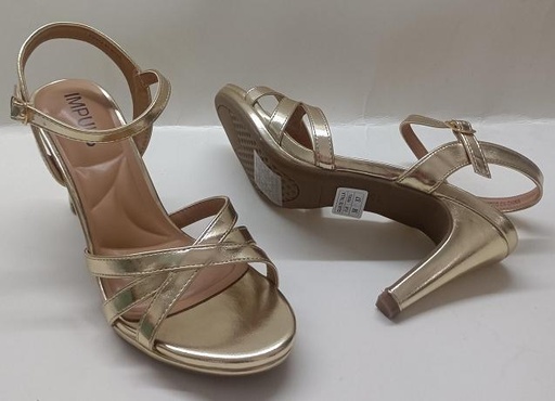 SANDALIA TACO IMPULS MALVA02 ORO DAMA