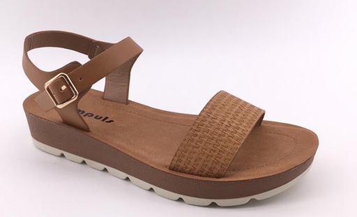 SANDALIA CUÑA IMPULS ARMIDA07 TAUPE DAMA