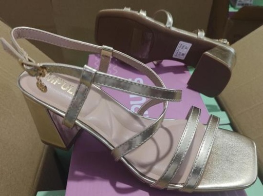 SANDALIA TACO IMPULS ARIANA06 ORO DAMA