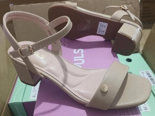 SANDALIA TACO IMPULS ANGELINA04 BEIGE DAMA