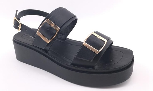 SANDALIA CUÑA IMPULS MINZY04 NEGRO DAMA