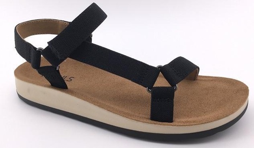 SANDALIA CONFORT IMPULS BIRKA03 NEGRO DAMA