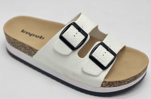 SANDALIA CUÑA IMPULS YOKO19 BLANCO DAMA