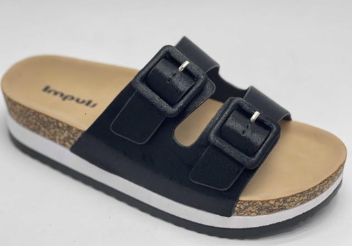 SANDALIA CUÑA IMPULS YOKO20 NEGRO DAMA