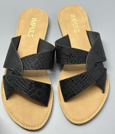 SANDALIA FLATS IMPULS DAIRA04 NEGRO DAMA