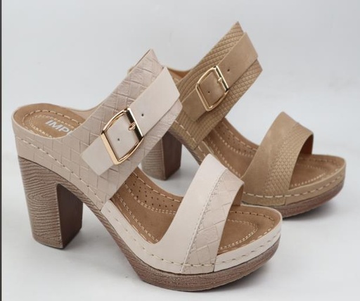 SANDALIA TACO IMPULS SAIDA01 CAMEL DAMA