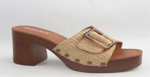 SANDALIA TACO IMPULS ABI08 BEIGE DAMA