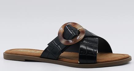 SANDALIA FLATS IMPULS AIXA01 NEGRO DAMA