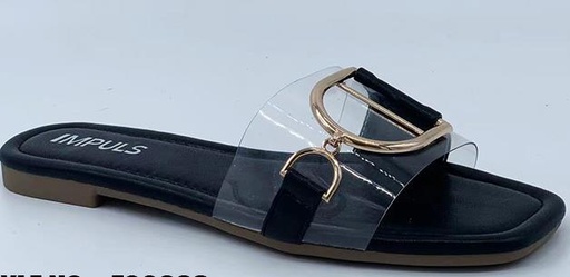 SANDALIA FLATS IMPULS AIXA03 NEGRO DAMA