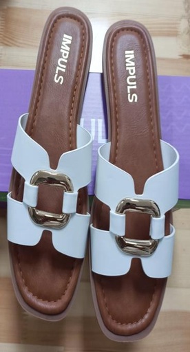 SANDALIA FLATS IMPULS AIXA05 BLANCO DAMA